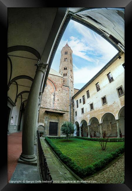 Badia Fiorentina monastery in Florence, Italy Framed Print by Sergio Delle Vedove