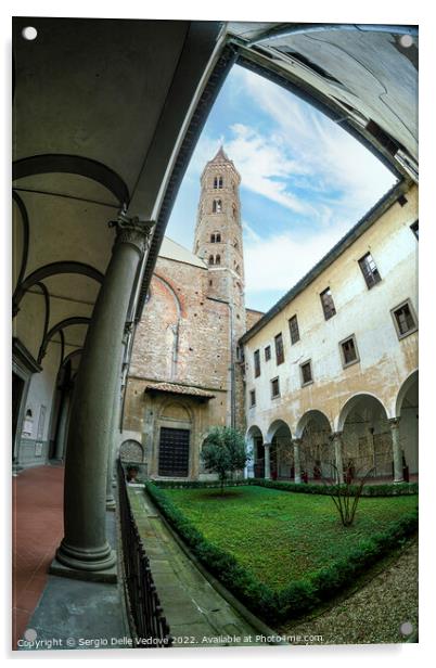 Badia Fiorentina monastery in Florence, Italy Acrylic by Sergio Delle Vedove
