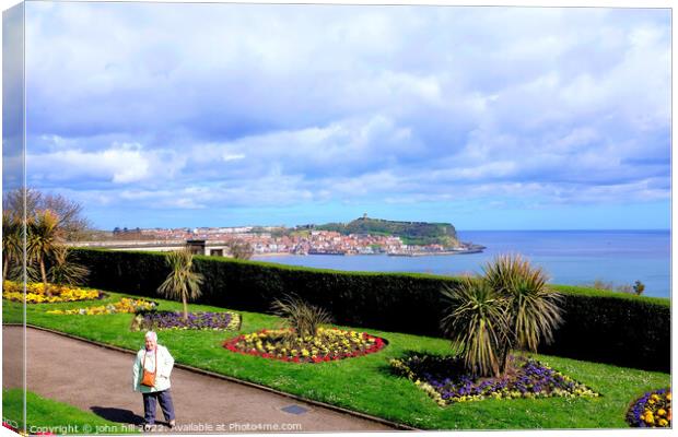 South cliff Gardens, Scarborough, Yorkshire,UK. Canvas Print by john hill