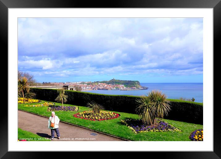 South cliff Gardens, Scarborough, Yorkshire,UK. Framed Mounted Print by john hill