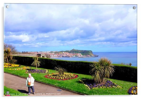 South cliff Gardens, Scarborough, Yorkshire,UK. Acrylic by john hill