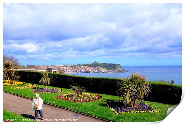 South cliff Gardens, Scarborough, Yorkshire,UK. Print by john hill