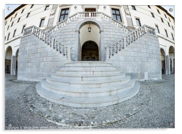 The castle of Udine, Italy Acrylic by Sergio Delle Vedove