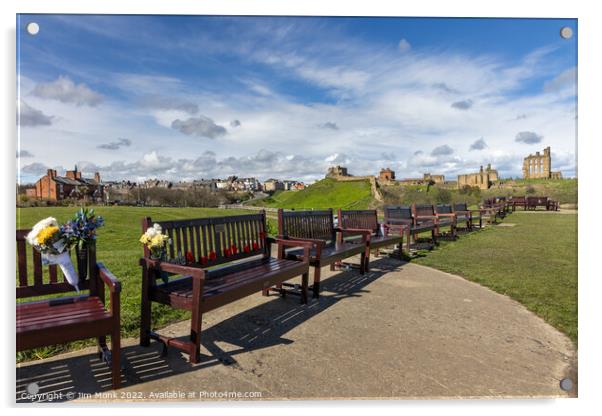 Tynemouth Memorial Benches Acrylic by Jim Monk