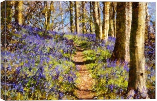 Bluebell Art Canvas Print by Martyn Arnold