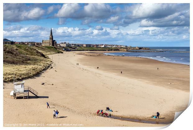 Tynemouth Long Sands Print by Jim Monk