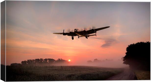 Lancaster Dawn Return Canvas Print by J Biggadike