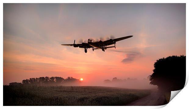 Lancaster Dawn Return Print by J Biggadike
