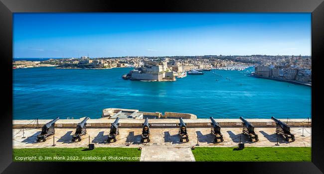 The Saluting Battery, Valletta Framed Print by Jim Monk