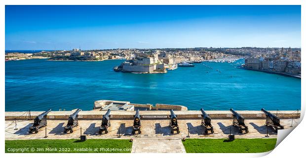 The Saluting Battery, Valletta Print by Jim Monk