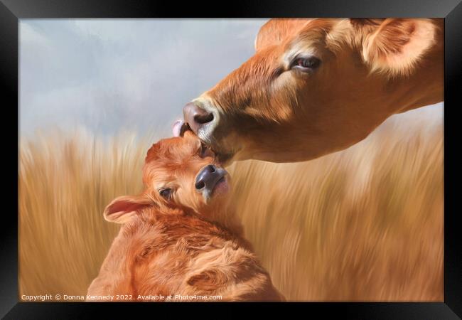 Let Mom Clean Your Ears Framed Print by Donna Kennedy