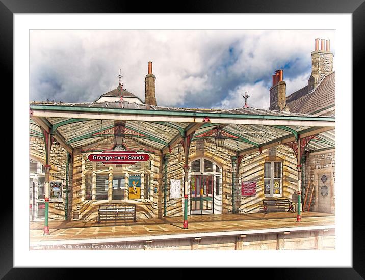 LNWR railway station - Grange Over Sands in Cumbria Framed Mounted Print by Philip Openshaw