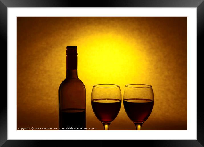 Sunset Drinks Framed Mounted Print by Drew Gardner