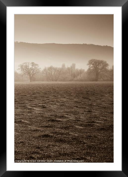 Yorkshire Mist Framed Mounted Print by Drew Gardner