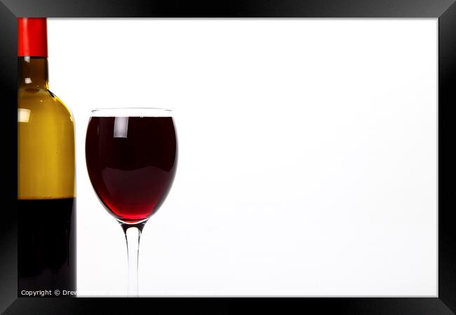 Red Wine Framed Print by Drew Gardner