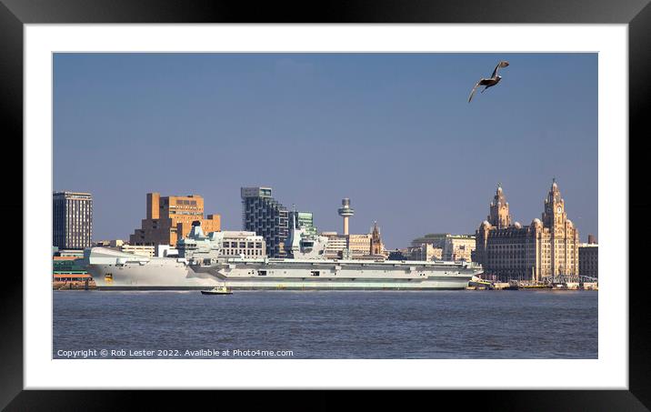 Carrier R08 Queen Elizabeth II_Liverpool 2022 Framed Mounted Print by Rob Lester