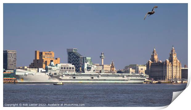 Carrier R08 Queen Elizabeth II_Liverpool 2022 Print by Rob Lester