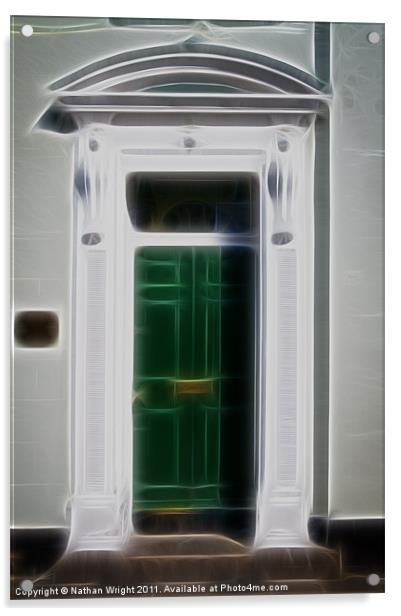 Green door Acrylic by Nathan Wright