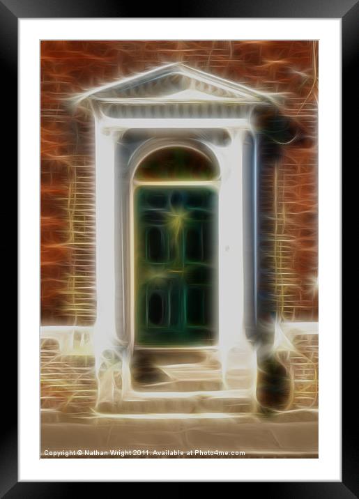 Whats behind the green door Framed Mounted Print by Nathan Wright