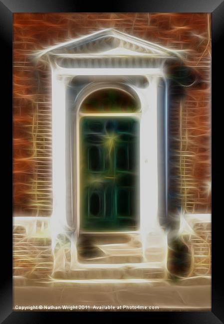 Whats behind the green door Framed Print by Nathan Wright