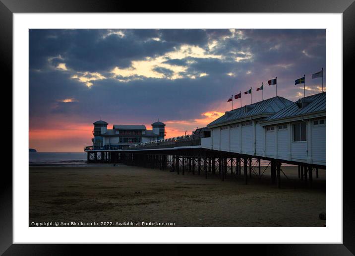 Weston-Super-Mare  pier in somerset Framed Mounted Print by Ann Biddlecombe