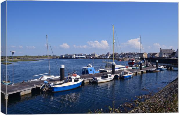 Irvine harbour and Irvine town Canvas Print by Allan Durward Photography