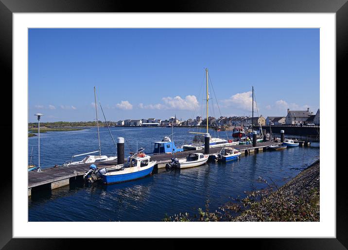 Irvine harbour and Irvine town Framed Mounted Print by Allan Durward Photography