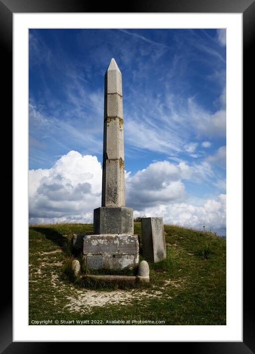 The Obelisk, Ulwell, Swanage Framed Mounted Print by Stuart Wyatt