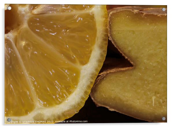 Lemon With A Kiss of Ginger Acrylic by STEPHEN THOMAS