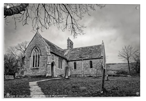 St Mary's Church, Tyneham, Purbeck Acrylic by Stuart Wyatt