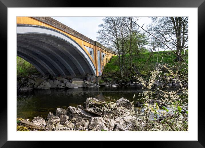 Road bridge over the river Lune, Cumbria, UK. Framed Mounted Print by Joy Walker