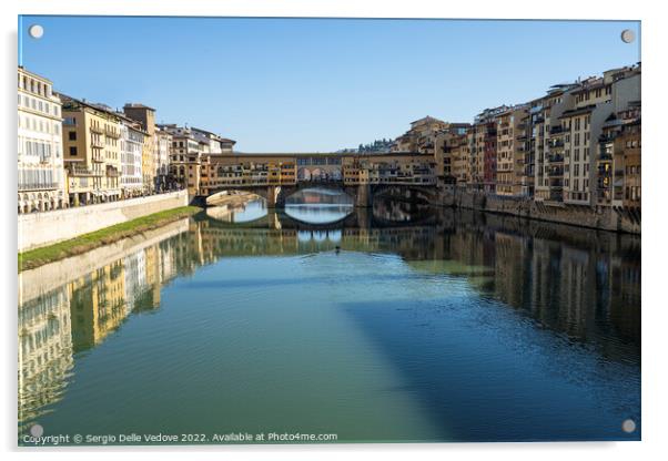 Ponte Vecchio in Florence, Italy Acrylic by Sergio Delle Vedove