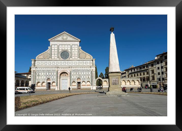 Santa Maria Novella church in Florence, Italy Framed Mounted Print by Sergio Delle Vedove