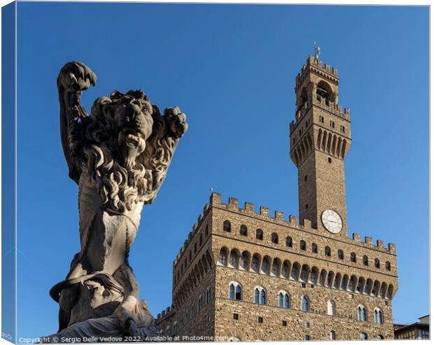 Piazza della Signoria in Florence, Italy Canvas Print by Sergio Delle Vedove