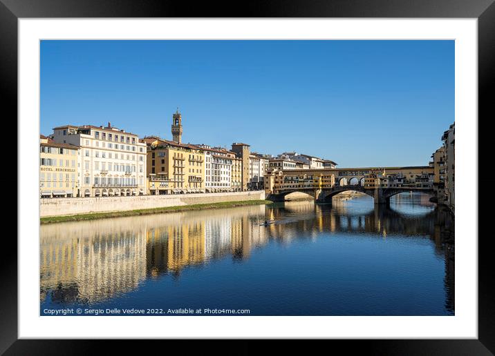 Ponte Vecchio in Florence, Italy Framed Mounted Print by Sergio Delle Vedove