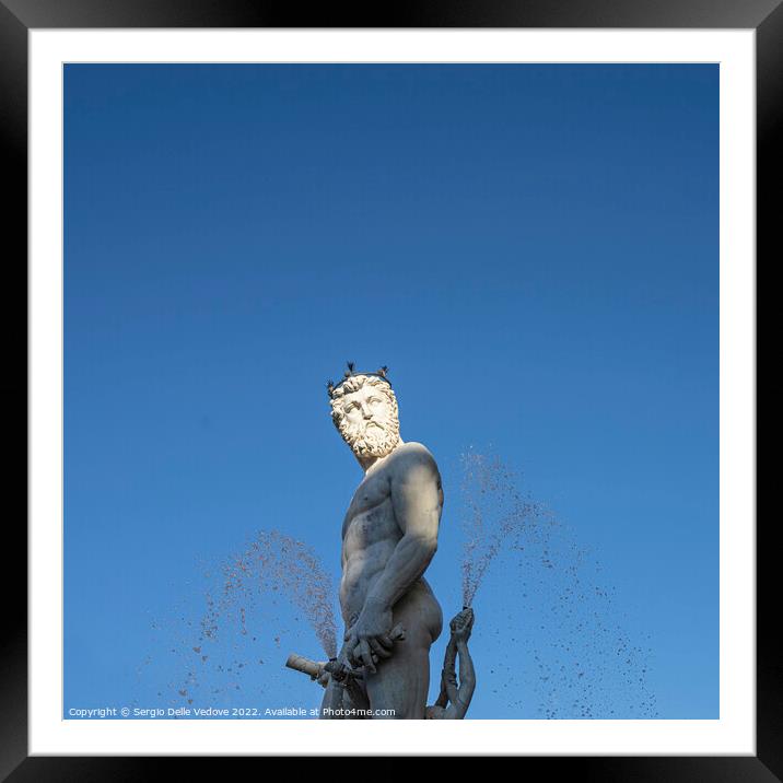 Piazza della Signoria in Florence, Italy Framed Mounted Print by Sergio Delle Vedove