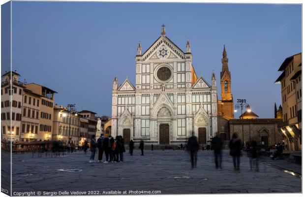 Basilica of Santa Croce in Florence, Italy Canvas Print by Sergio Delle Vedove