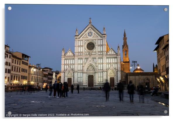 Basilica of Santa Croce in Florence, Italy Acrylic by Sergio Delle Vedove