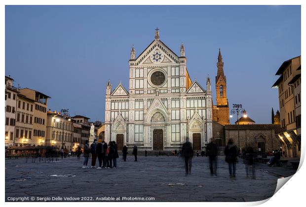 Basilica of Santa Croce in Florence, Italy Print by Sergio Delle Vedove