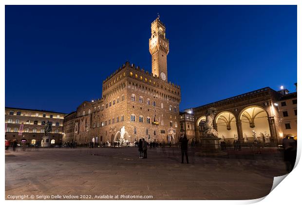Piazza della Signoria in Florence, Italy Print by Sergio Delle Vedove