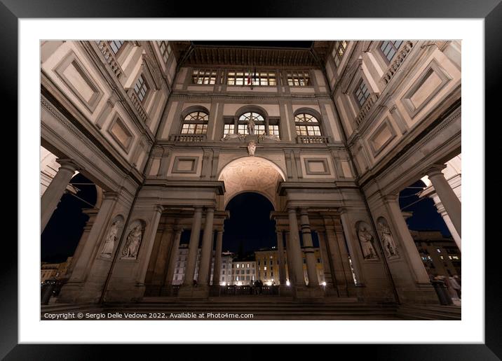 The Uffizi palace in Florence, Italy Framed Mounted Print by Sergio Delle Vedove