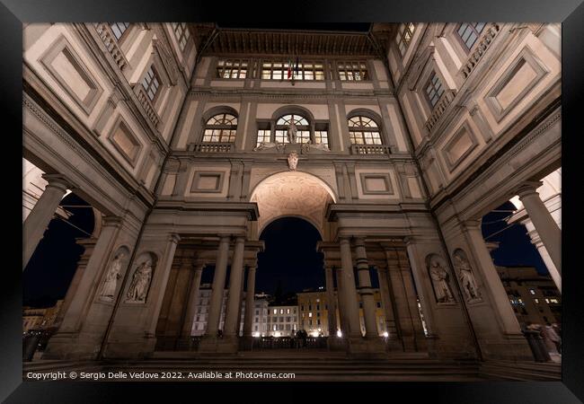 The Uffizi palace in Florence, Italy Framed Print by Sergio Delle Vedove