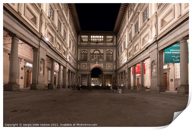 The Uffizi palace in Florence, Italy Print by Sergio Delle Vedove