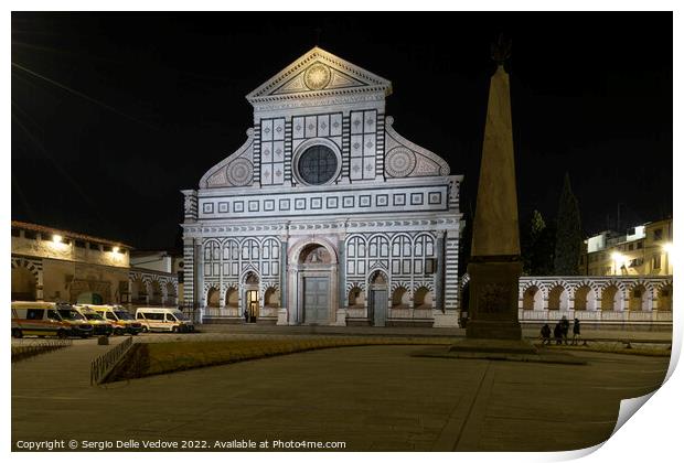 Santa Maria Novella church in Florence, Italy Print by Sergio Delle Vedove