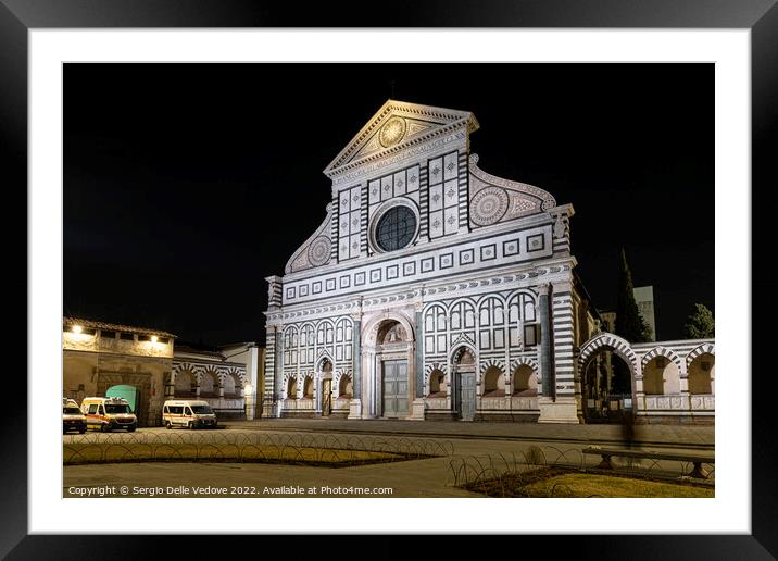 Santa Maria Novella church in Florence, Italy Framed Mounted Print by Sergio Delle Vedove