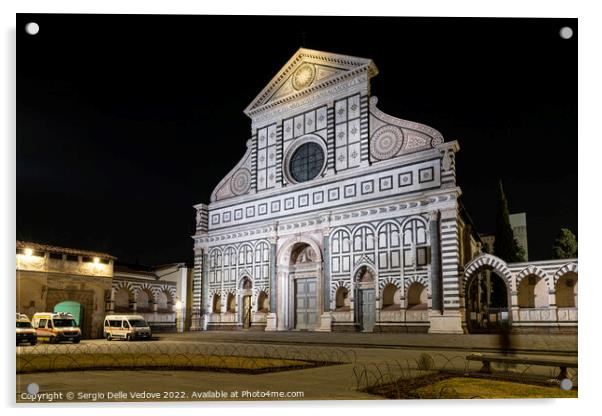 Santa Maria Novella church in Florence, Italy Acrylic by Sergio Delle Vedove