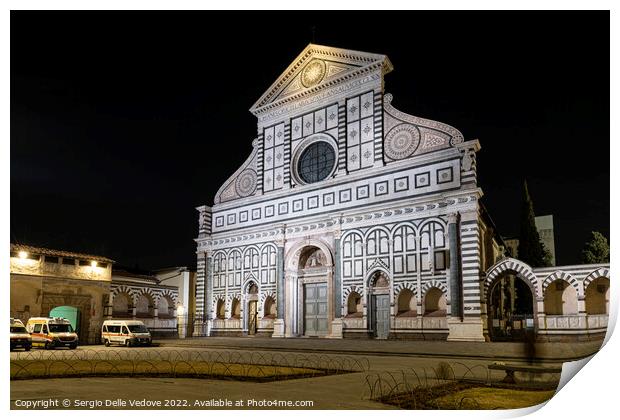 Santa Maria Novella church in Florence, Italy Print by Sergio Delle Vedove