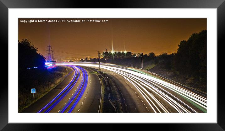 Relentless Rivers of Neon Framed Mounted Print by K7 Photography