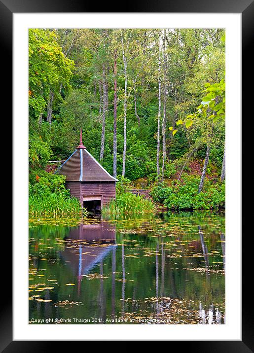 Loch Dunmore Boathouse Framed Mounted Print by Chris Thaxter