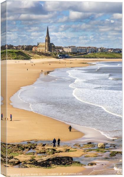 Long Sands Beach, Tynemouth. Canvas Print by Jim Monk